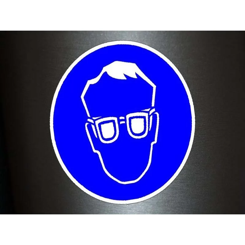 Caution Safety Glasses Mandatory Glasses Hazard Work Safety Glasses Sticker Bumper Decoration Motorcycle Off-road Laptop Trunk