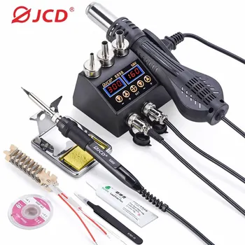 JCD-8898 Soldering Station 750W 2 in 1 Soldering Iron Hot Air Gun Phone BGA SMD Welding Repair Tools Rework Welding Station