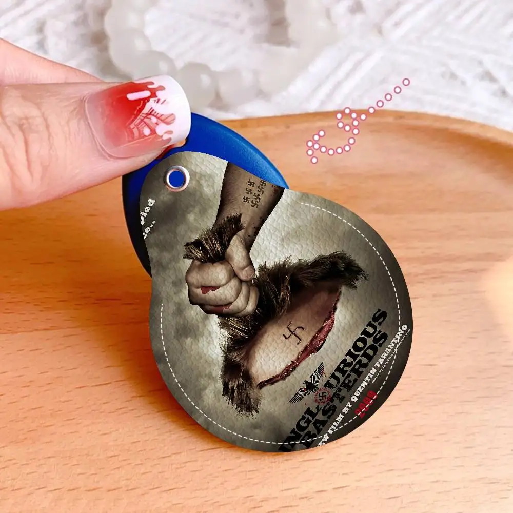 Inglourious Basterds War Movies Creative Cartoon Pattern Sensitive Access Card Protective Sleeve Keychain Decorative Pendant