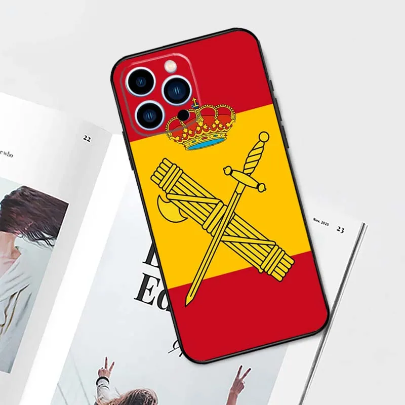 Civil Guard Spanish Flag Phone Case For iPhone 11 12 13 14 15 16 Pro Max Plus 12 13 Mini 7 8 X XR XS MAX Cover Shell