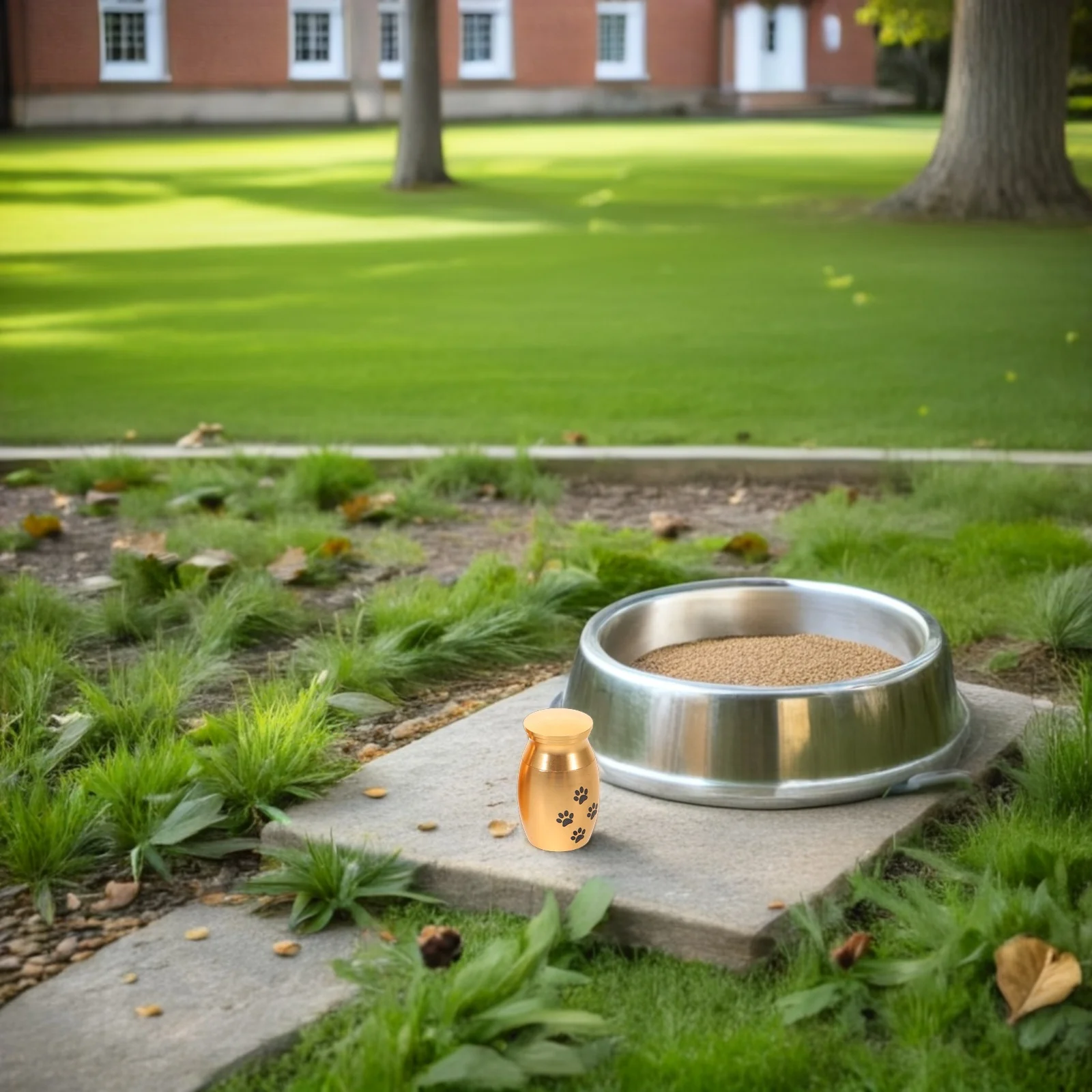 

2Pcs Pet Memorial Urn Cat Dog Ashes Storage Box Paw Pattern Decorative Urns Memorial Funeral Jars