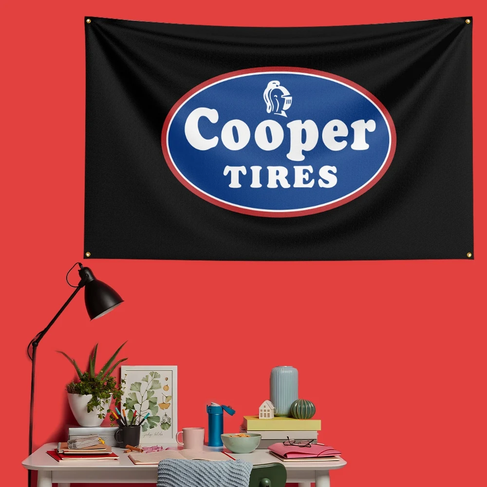 Cooper Tires Flag   Polyester Garage Wall Decor Banner For Auto Fans