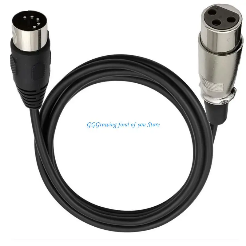 

H9EB Flexible MIDIto XLRAdapter Cable DIN 5Pin to XLRAudio Cable for Various Audios Devices and Professional Applications