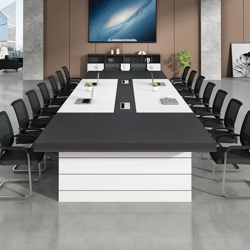 

Office furniture conference table long table simple modern rectangular atmosphere negotiation table chair combination worktable