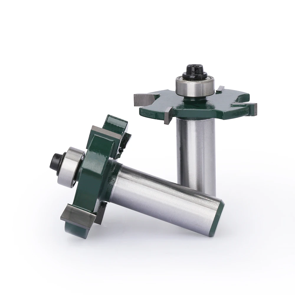 LAVIE 1 Stück 1/2" 12,7mm Schaft T-Profil-Fräser, 4-schneidiger Kugellager-gesteuerter T-Nutenfräser für Holzbearbeitung C13319Z443 – Detail 7