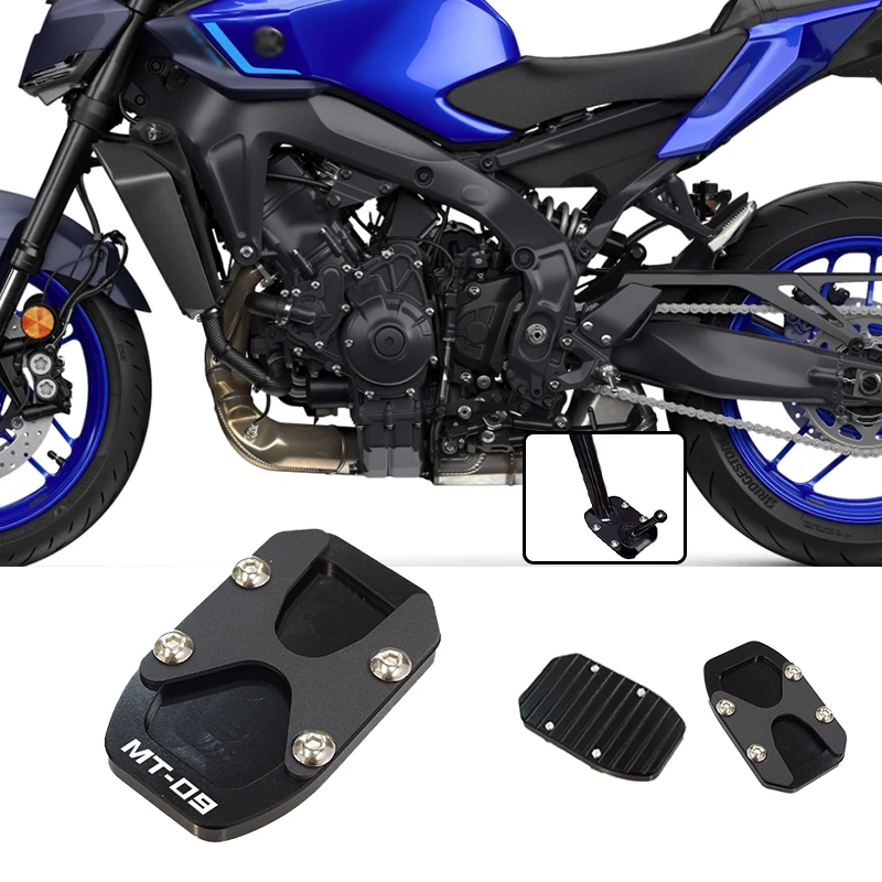 

Для Yamaha MT-09 MT09 SP XSR900 Tracer 9 GT 2021-2024 2022, мотоциклетная боковая подставка для ног, увеличительная пластина, удлинитель подставки