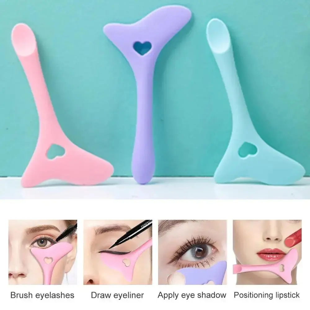 Multi-functional Eyeliner Stencil Wing Tips Silicone Eyeliner Aid Marscara Drawing Lipstick Wearing Aid Reusable Makeup Tools