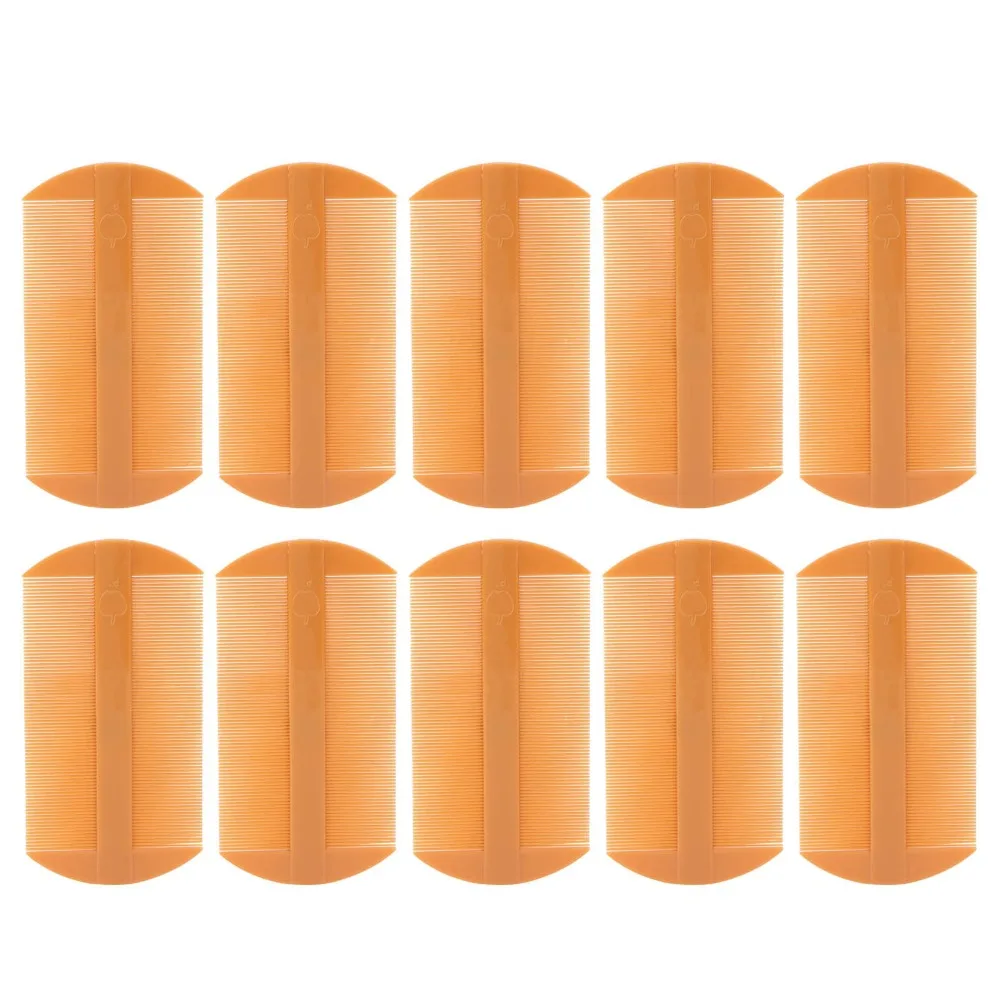10pcs Double Sided Lice Comb Plastic Fine Toothed Fine Tooth Comb Slip Prevention Professional Nit Comb Hair Grooming