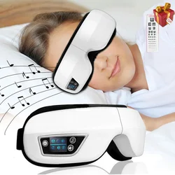 Eye Massager 6D Smart Airbag Vibration Eye Care Instrument Hot Compress Bluetooth Eye Massage Glasses Fatigue Pouch & Wrinkle