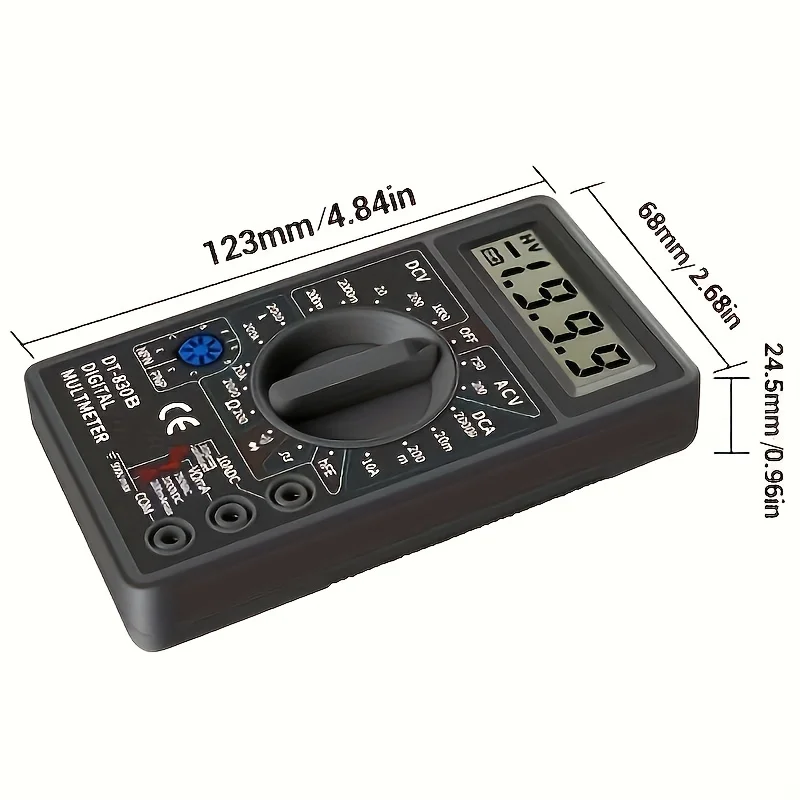 LCD-Multimeter Digital Volt Meter Ampere meter, Ohm Multi Metro Tester, Multi Measure Handheld Meter Digital Multimeter
