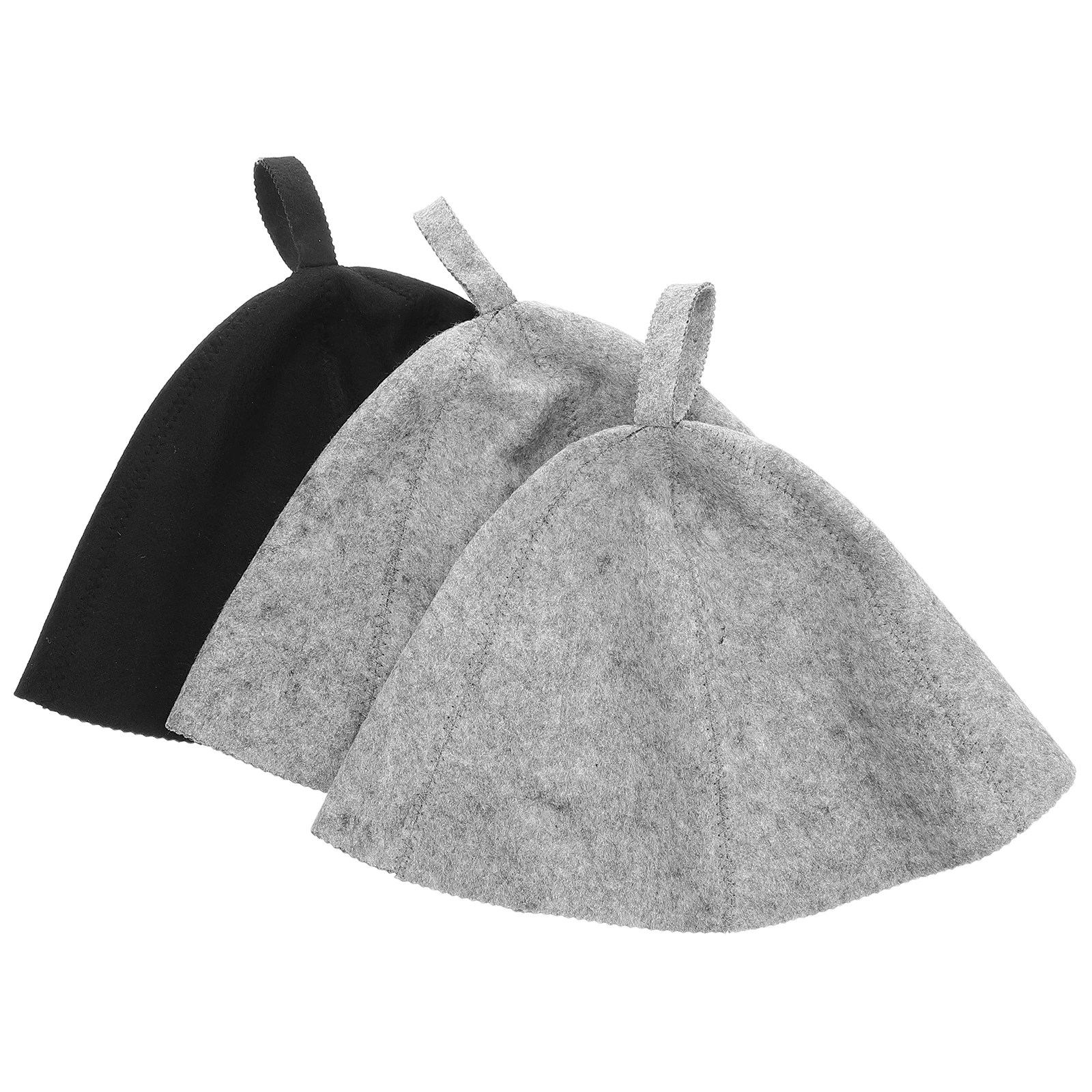 

3 Pcs Dry Hair Cap Russian Hat for Sauna Banya Caps Men Felt Bath Cloth Bathing Man