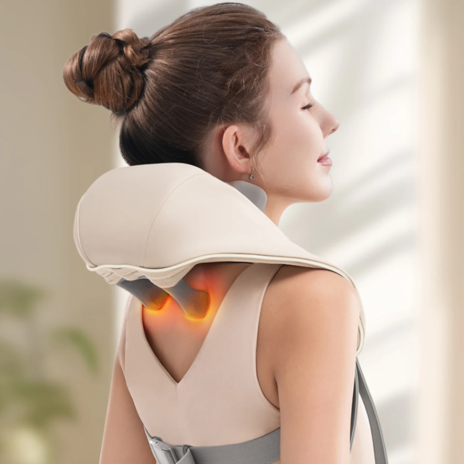 

Heated Shiatsu Shoulder Massager With Adjustable Intensity, Massage Shawl For Neck, Back And Shoulders, Relaxation Gift For An