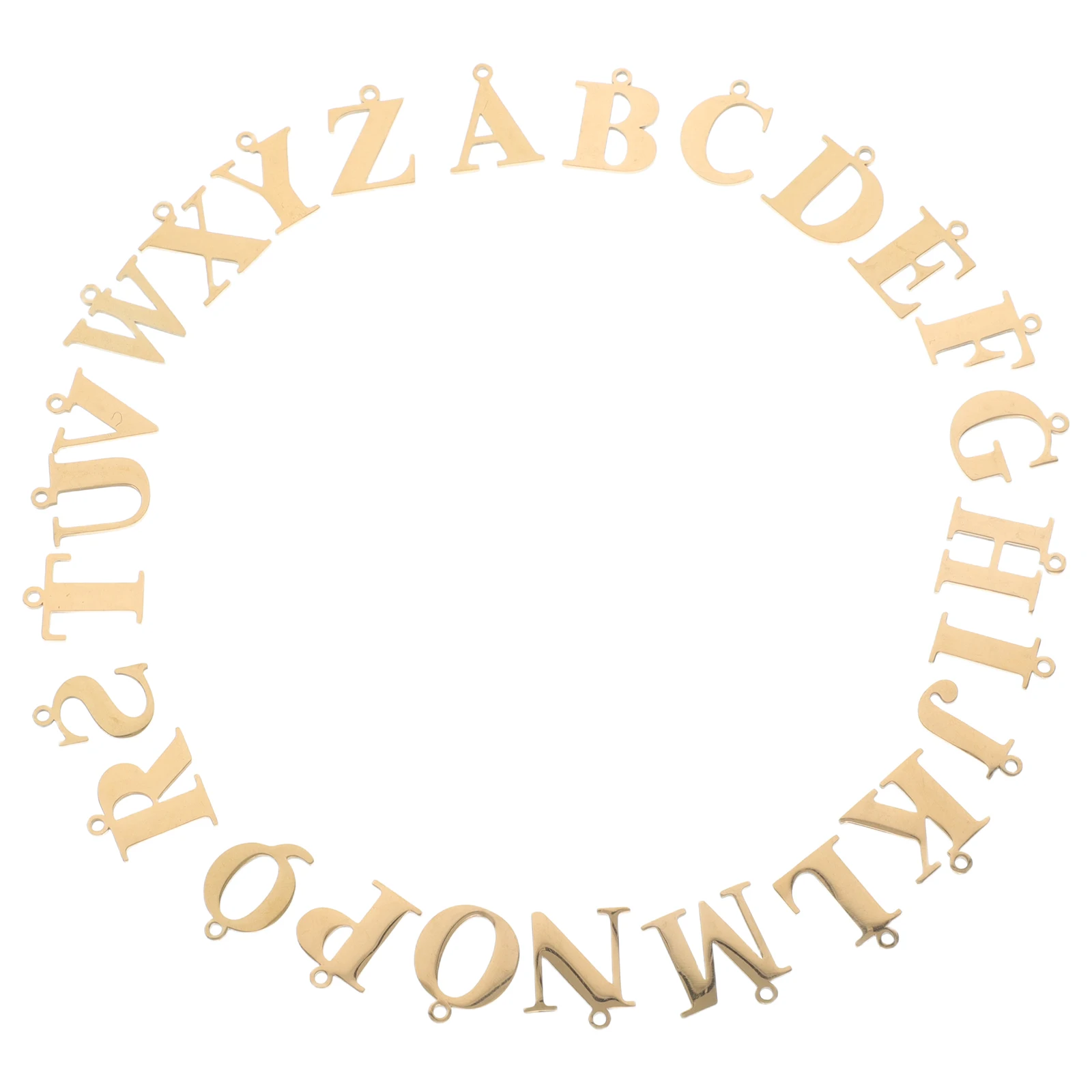

26pcs Stainless Steel Alphabet Letter Charms Earring Pendant Jewelry Making DIY Projects Bracelets Necklaces Accessories