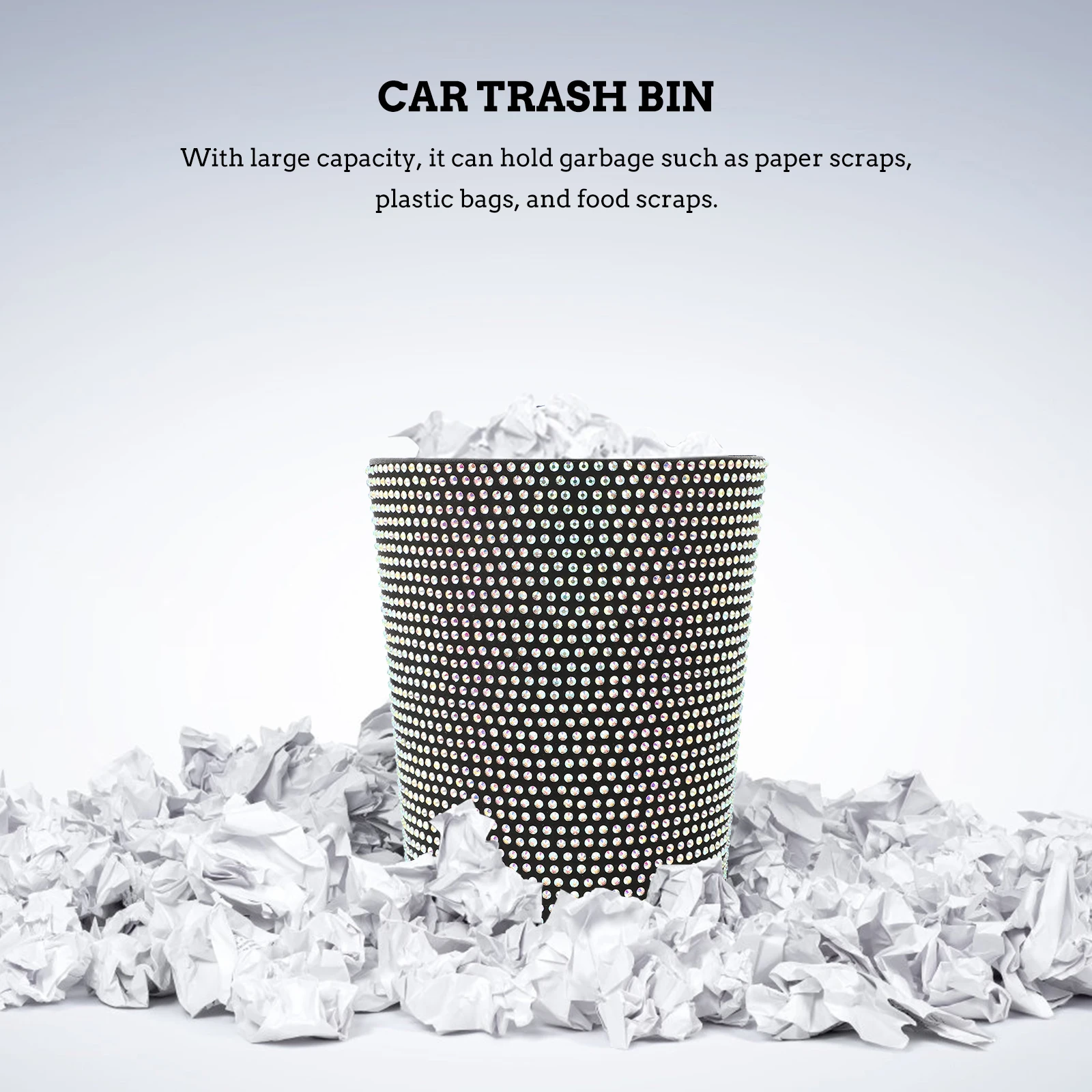 

Car Trash Cup Multi functional Storage Bucket Waste Container Garbage Can Car ganizer Holder Practical Auto Parts Polyester