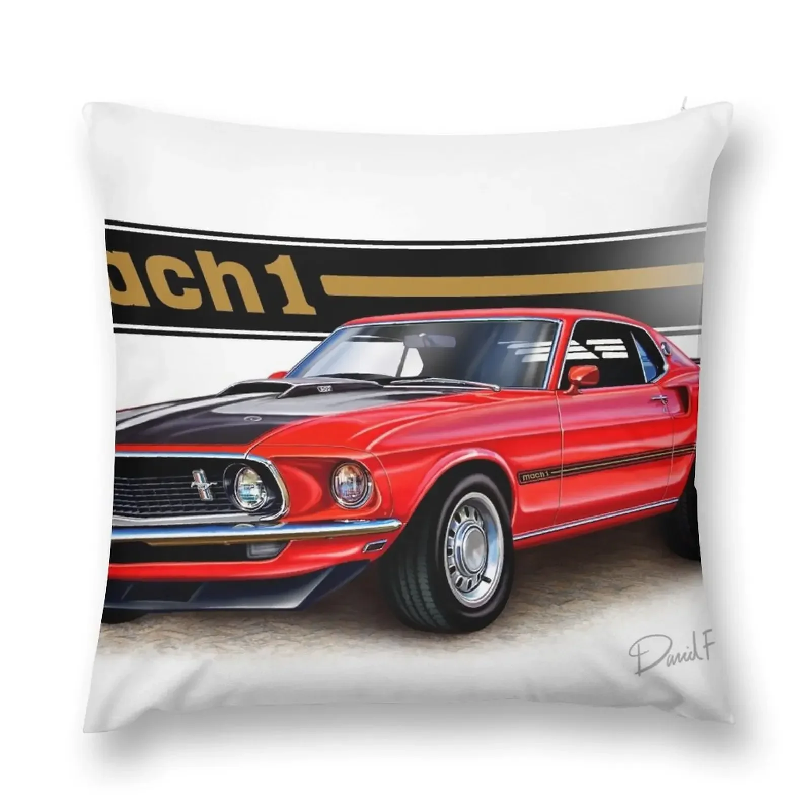 1969 Mustang Mach 1 in Red Throw Pillow Sofa Covers Custom Cushion pillowcases for sofa cushions pillow