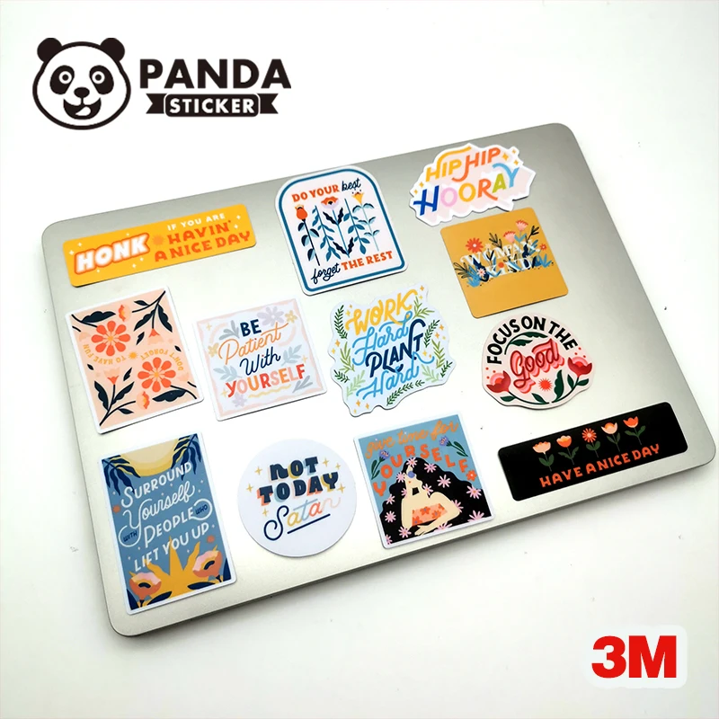 12PCS,3M Car Stickers, Spring ,Characters,Good Mood,Niceday,Waterproof,Flower,PVC,Sun-protection,Laptop,Bicycle