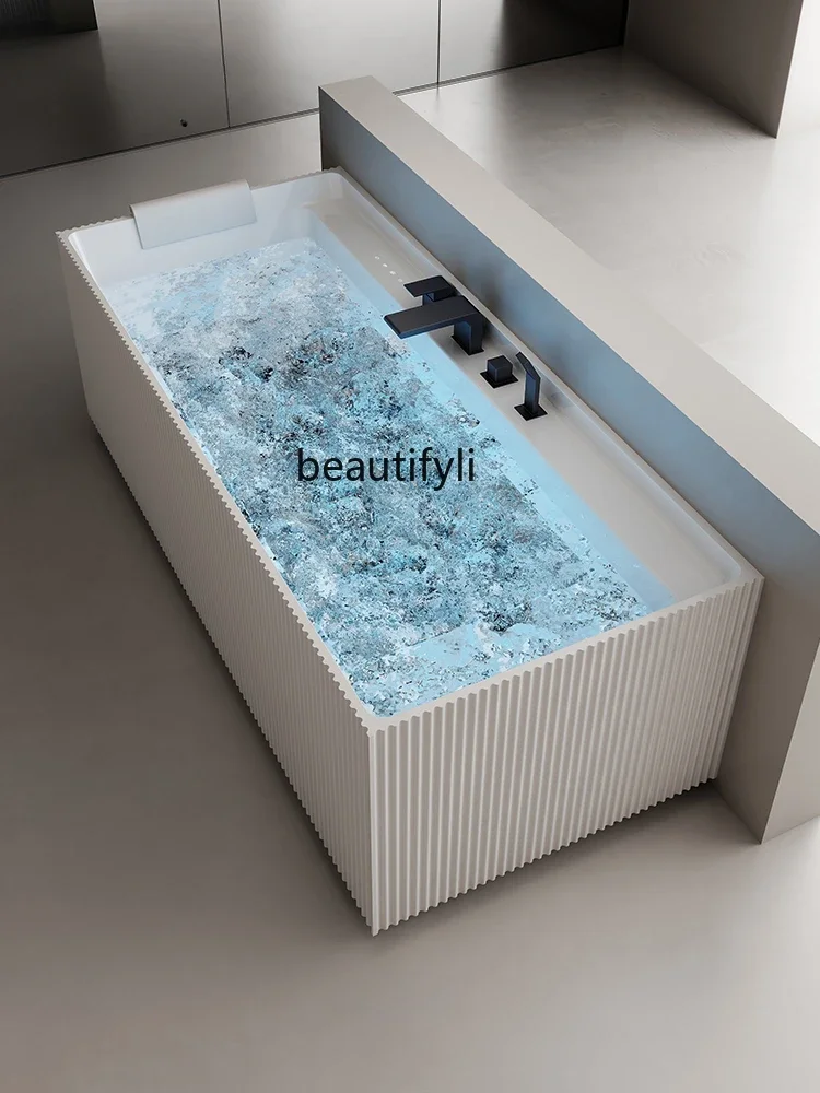 Massage Bathtub Household Independent Acrylic Intelligent Constant Temperature Heating Surfing Bubble Spa Bath