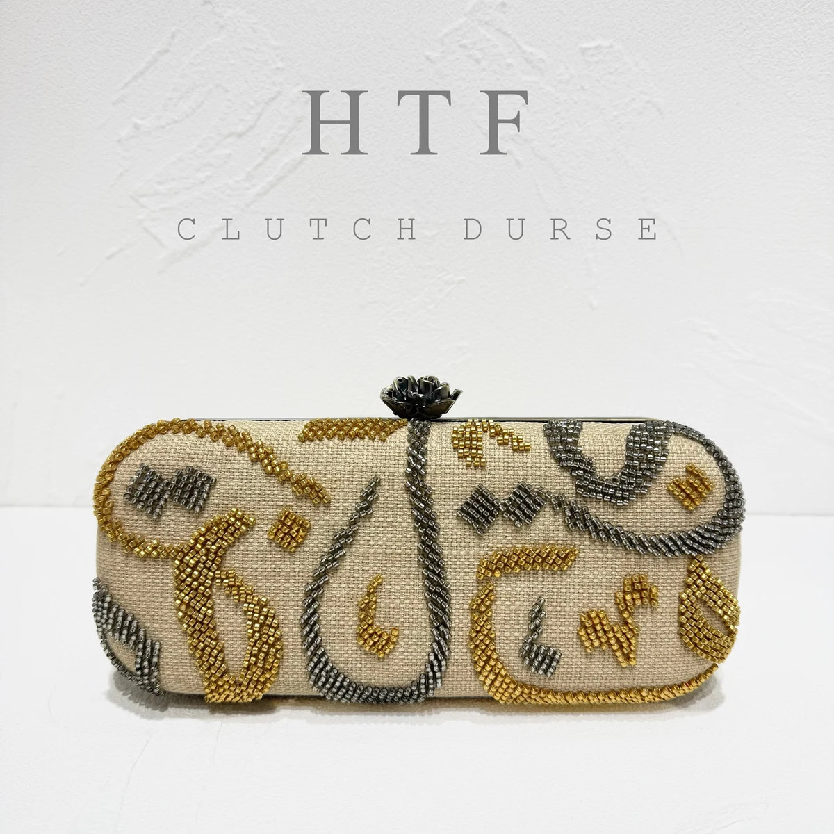 

Women Vintage Nail Bead Handheld Bag Handmade Bead Banquet Bag Elegant Banquet Bag Handmade Bead Embroidery Banquet Bag