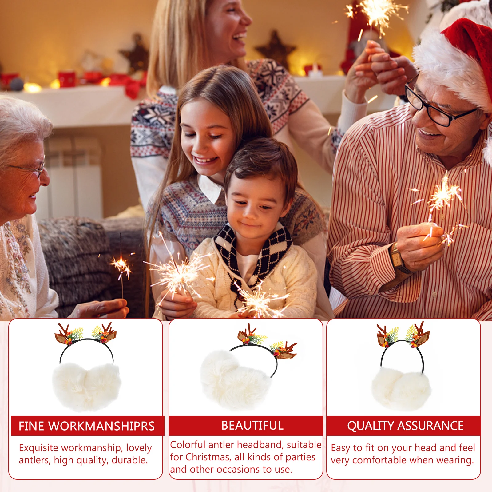 1 قطعة غطاء للأذنين قرون الشتاء عقال الأذن دفئا لطيف الحيوان الأذن يغطي عيد الميلاد في الهواء الطلق حماية دافئة للنساء