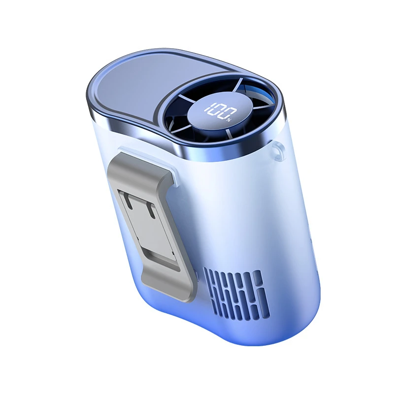 

New 100 Speeds Waist Hanging Fan Portable Waist Clip Outdoor Charging Model Endurance Battery Silent Neck Hanging Small Fan