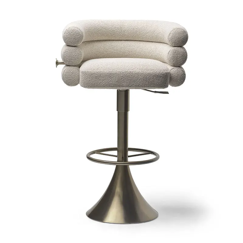 Italian light luxury modern bar chair rotating lifting backrest bar high sense home island kitchen high stool