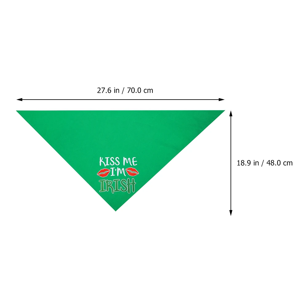 

4 Pcs Dog Clothes Pure Cotton Scarf Double Sided Patricks Day Pet Accessories Halloween Christmas Parties Dog Bib Triangle