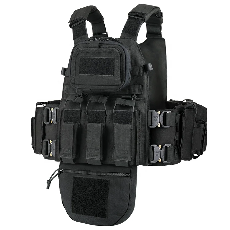 Chaleco táctico Modular multifuncional de nailon Molle para exteriores, chaleco táctico de entrenamiento CS, 1000D