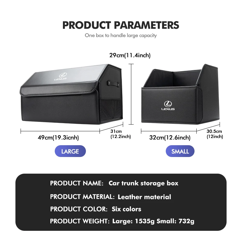 صندوق تخزين قابل للطي لصندوق السيارة حاوية تنظيم تستيفها لسيارة لكزس CT ES GS NX IS250 CT200h IS300h ES300h ERX400h NX300h