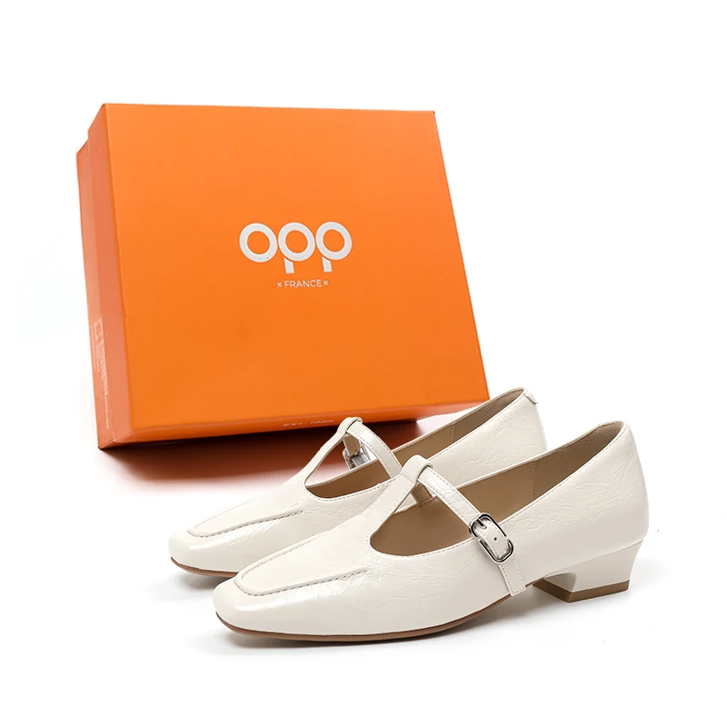 

OPP Women Mary Janes Shoes Daily Fashion Comfortable Heel Shoes Luxury Design Heel 3cm Shoes