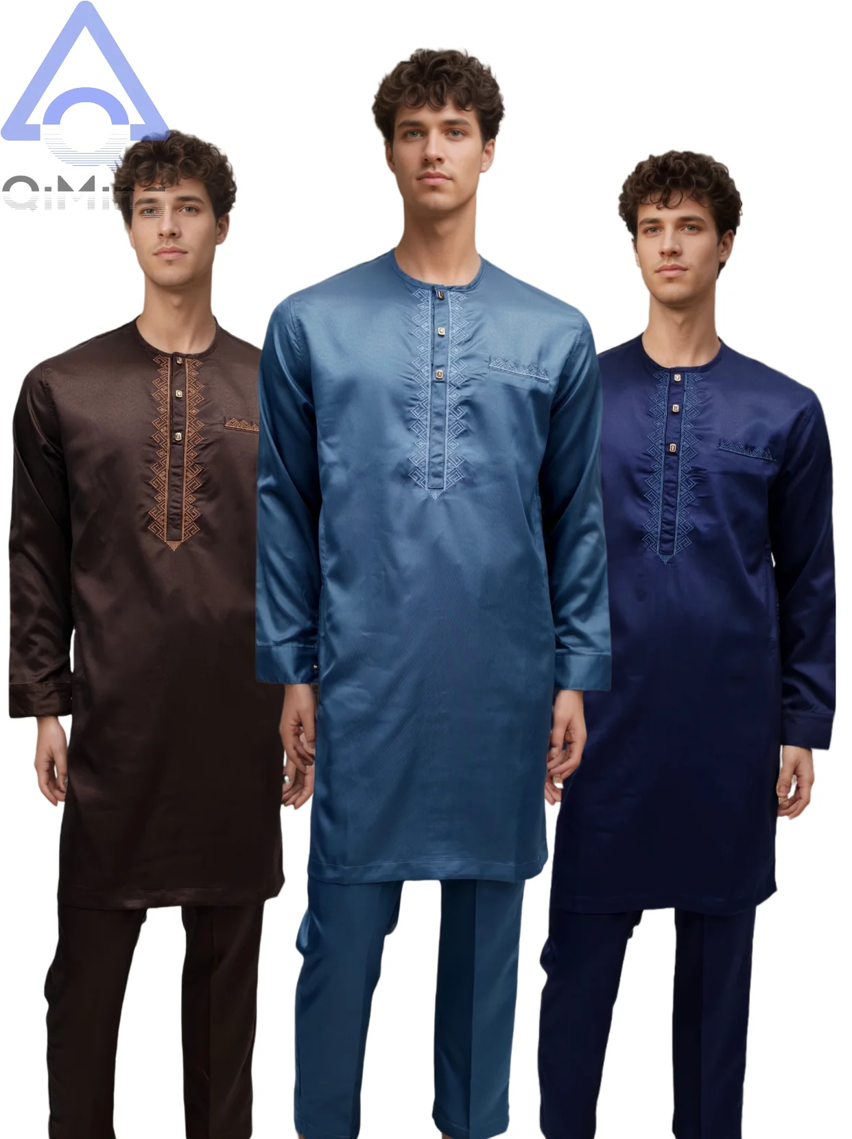 40% Cotton Male Muslim Two Parts Prayer Dress Jalabiya Algerian Caftan Abaya Islamic Jubba Arab Traditional Costume For Muslims