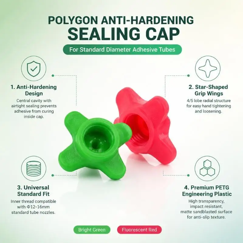 【HG】Caulk Cap Sealant Saver Anti‑Drying Silicone Caulk Tube Protector Glue Nozzle Cleaner For Standard Caulking DIY Accessory