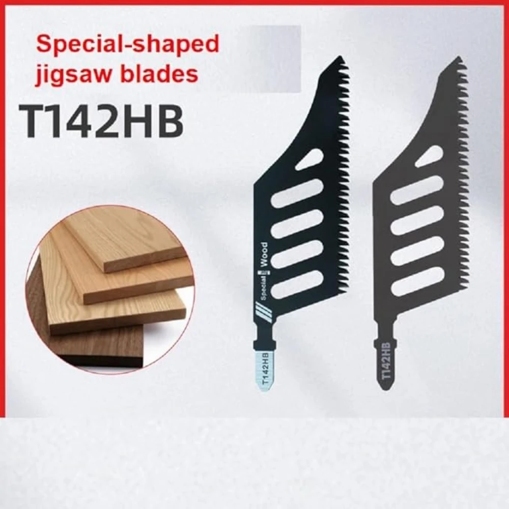 1-50 pçs t142hb lâminas de serra de vaivém curvo lâmina de serra de rolagem curva irregular lâminas de placa de fibra de madeira ferramenta de corte de alta precisão