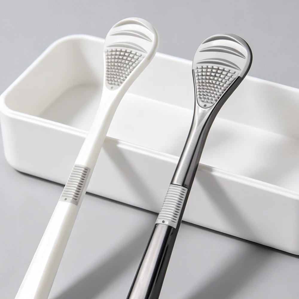 

3PCS Bad Breath Tongue Cleaner Brush Reusable Oral Hygiene Scraper for Fresh Breath Multicolor