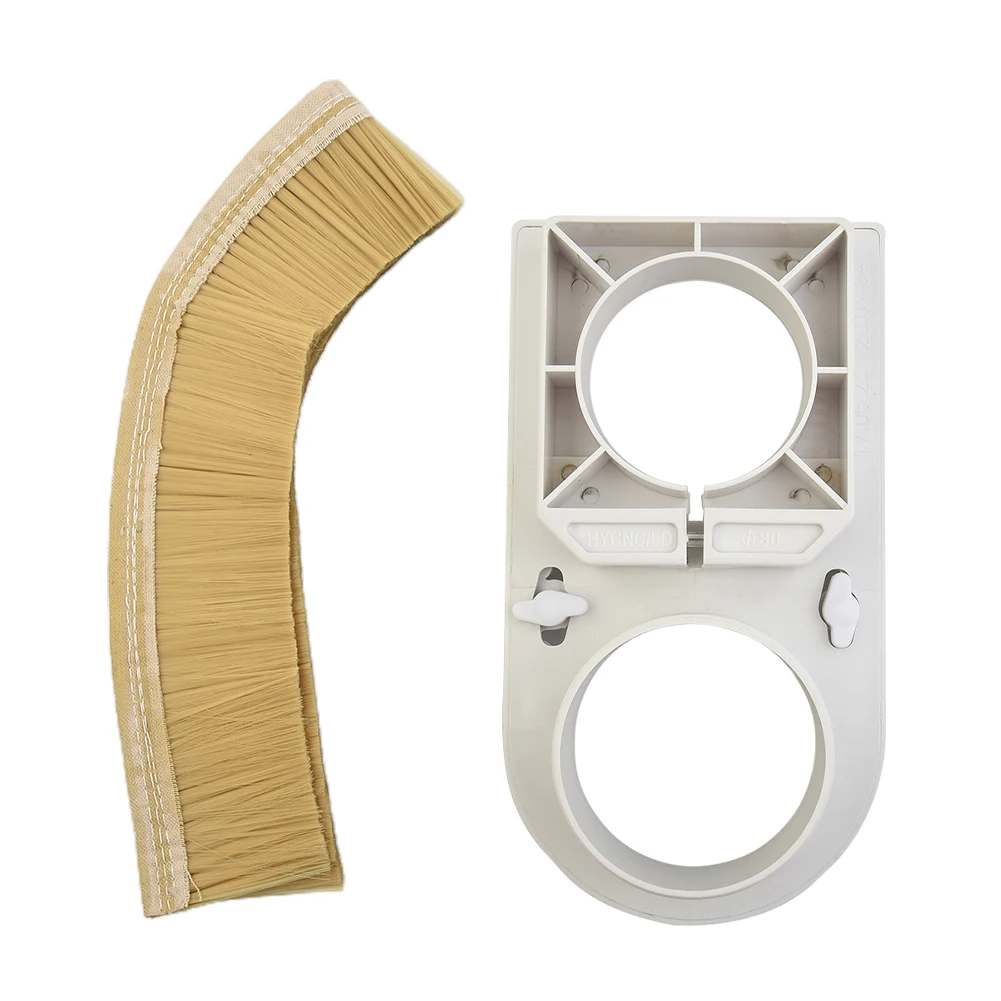 80mm Spindle Dust Shoe Boot Collector for CNC Router Engraving Milling Machines with Nylon Brush to Reduce Dust Build up