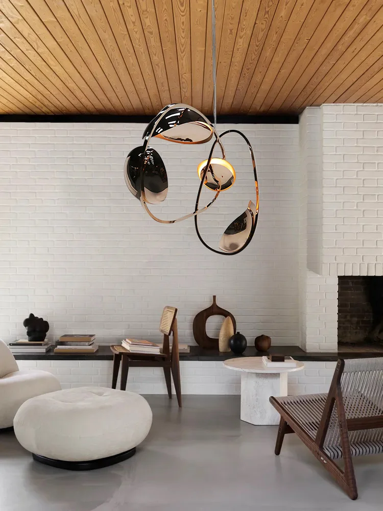 

Modern Classical Round Line Pendant Lights Elegant Design Home-applicants Led Dimmable Indoor Main Lamps For Living Room