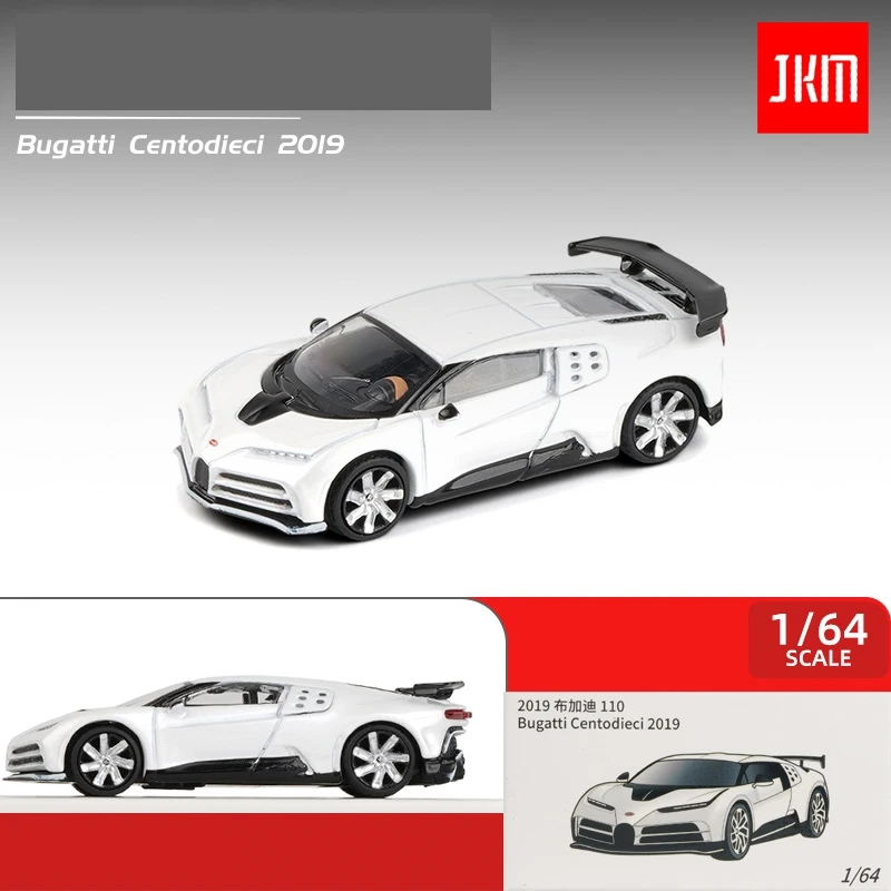 1/64 Bugatti La Voiture Noire Chiron Centodieci DIVO EB110 Toy Car JKM Diecast Miniauto Super Sport Model Metal Collection Gift