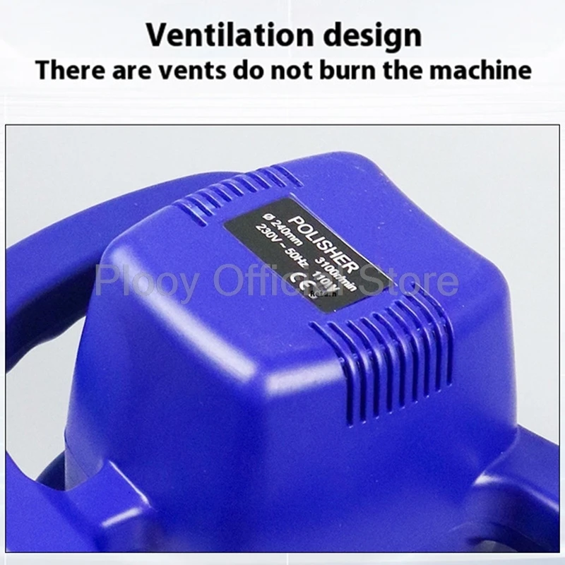 10Inch Car Waxing Polishing Machine 220V High Efficiency Motor Multi Purpose For Car Floor Furniture Long Lasting Durable Gadged