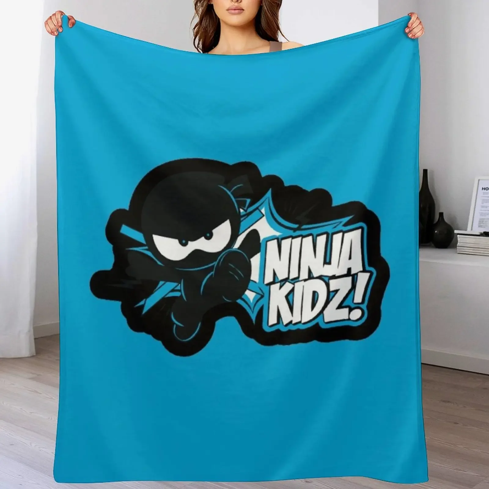 ninja kidz Throw Blanket Heavy Soft Plaid Blankets