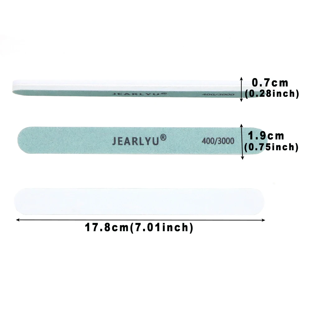 6/12 قطعة ملف الأظافر عازلة قطاع الأخضر والأبيض مسمار تلميع كتلة تألق الأظافر ل الاكريليك وتمديد هلام إزالة صالون الاستخدام المنزلي #3
