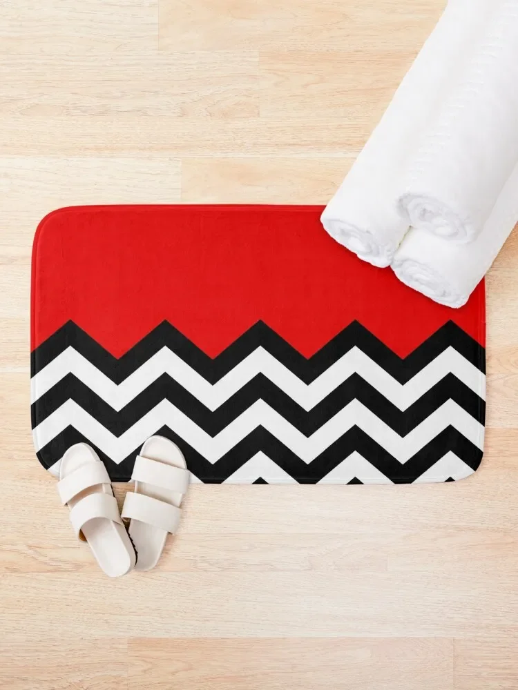 Twin Peaks - Black Lodge Pattern Bath Mat Bathroom Accessory House Entrance Carpet Carpet Carpet Hallways Mat