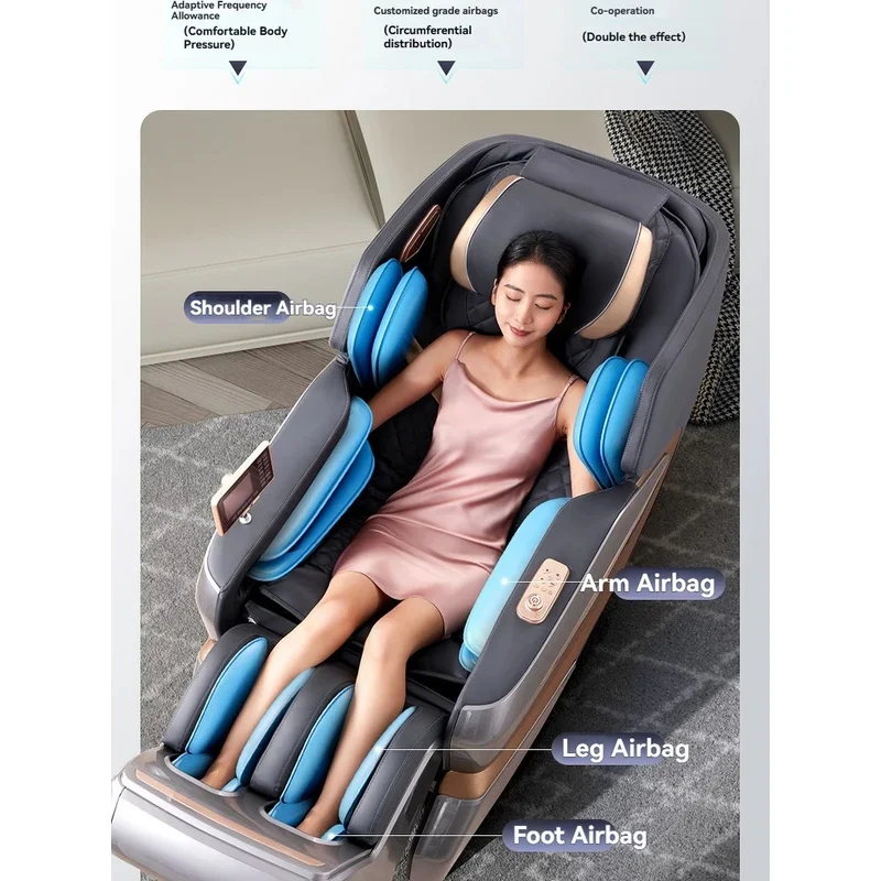 4D Smart Massage Chair Full Body Health Zero Gravity Sl-Track Shiatsu Massage Chair Recliner With Back Calf Heat, Body Scan