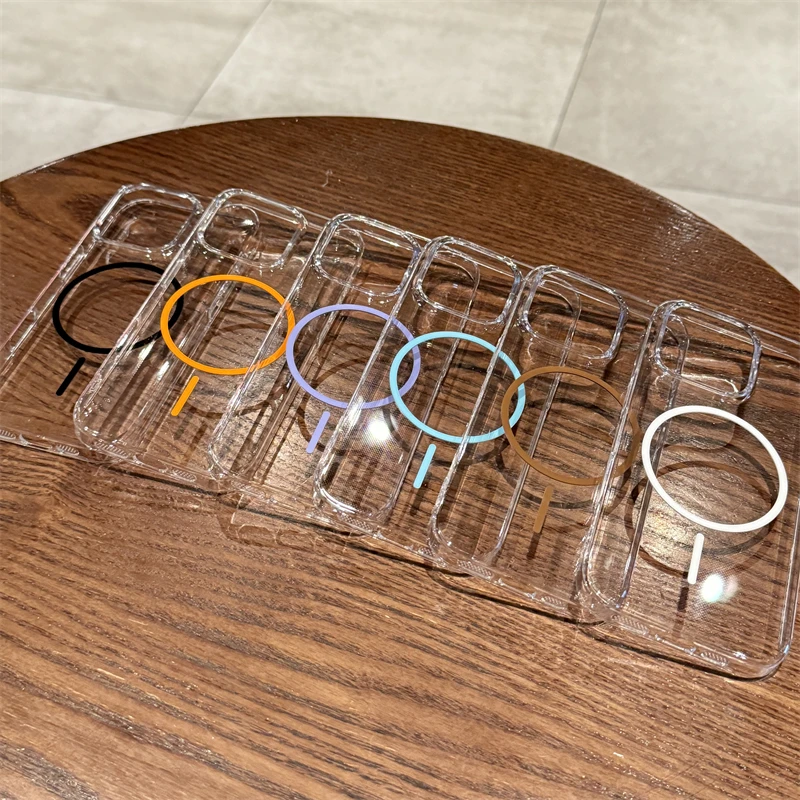 Luxury Magnetic Wireless Charge For Magsafe Case for iPhone 16 15 14 13 12 11 Pro XR XS Max 7 8 Plus Shockproof Case Back Cover