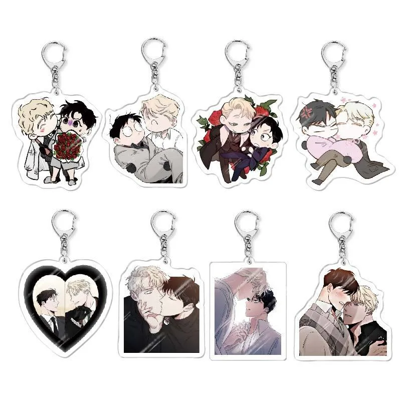 New Double Sided Acrylic Keychain Zheng Yiyuan Key Chain Pendant Cute Q Keyring Accessories Bag Car Chaveio Fans Birthday Gift