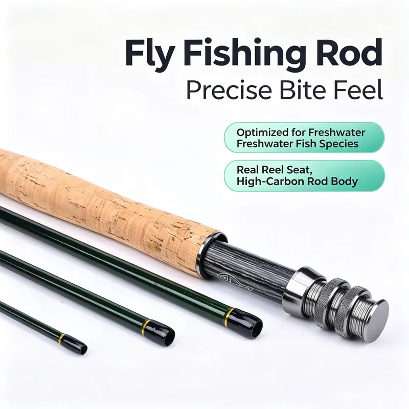 2.7m 4‑Piece High‑Carbon Fly Fishing Rod Combo Kit With Reel, Fly Lines, Lures & Storage Bag For Freshwater Stream Angling view 3