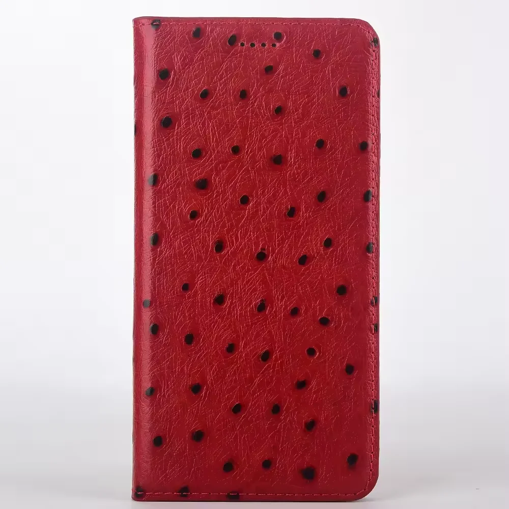 

Чехлы для телефонов из натуральной кожи со страусиным узором для iPhone 17 Pro Max 11 12 13 14 15 16 Pro Max 16 Plus, откидная крышка-бумажник