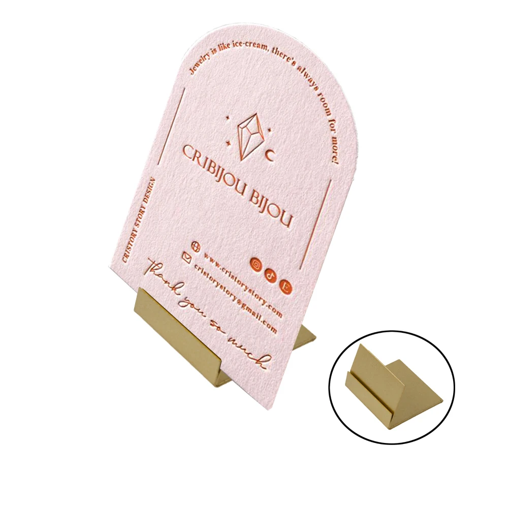 Advertising Label Rack Price Tag Holder Coppery Name Clips Price Ticket Base Stand For Bakery Shop Supermarket Mall