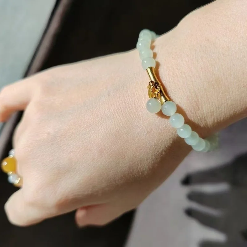 Gelang Daun Naik Hetian Jade