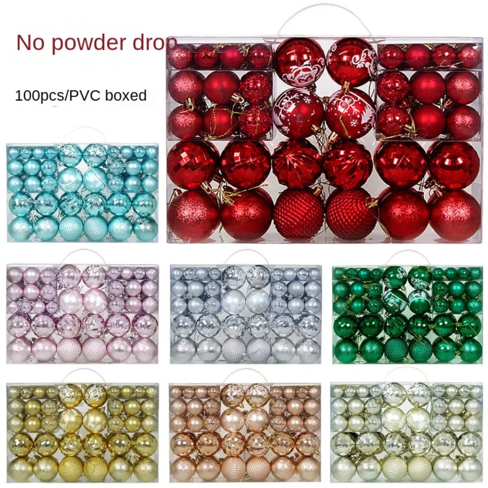 

Модный 100 шт. Рождественский шар пластиковый разноцветный вечерние украшения DIY 3/4/6 см окрашенный шар фестиваль
