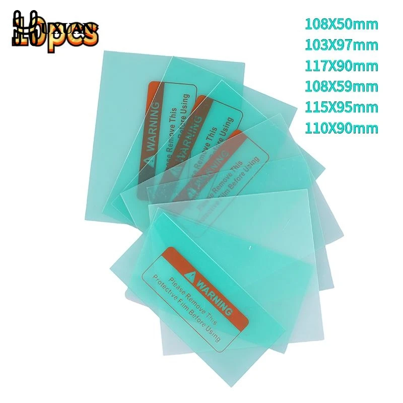 

10Pcs/Set Protective Plastic Plate(PC) Cover Auto Darkening Welding Mask Welding protection Glass Filter Replacement
