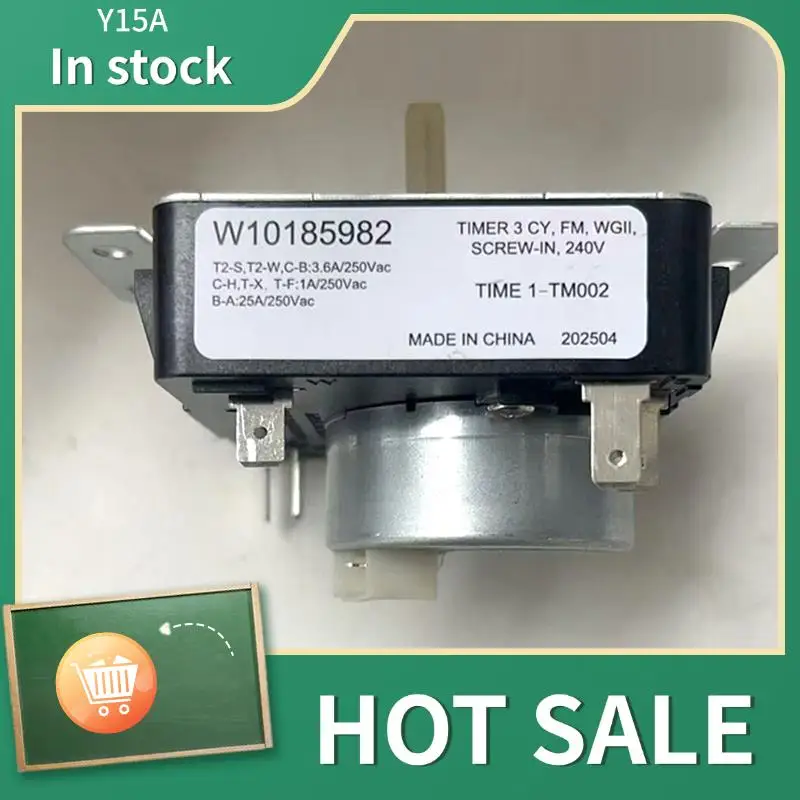 Y15A For Whirlpool Dryer Replacement Part-WP W10185982 230V For WPW10185982 Timer AP6016541, 1546812, PS11749831